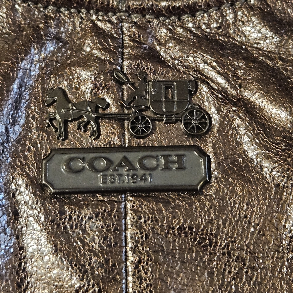 EUC COACH Bronze Metallic Shoulder Bag